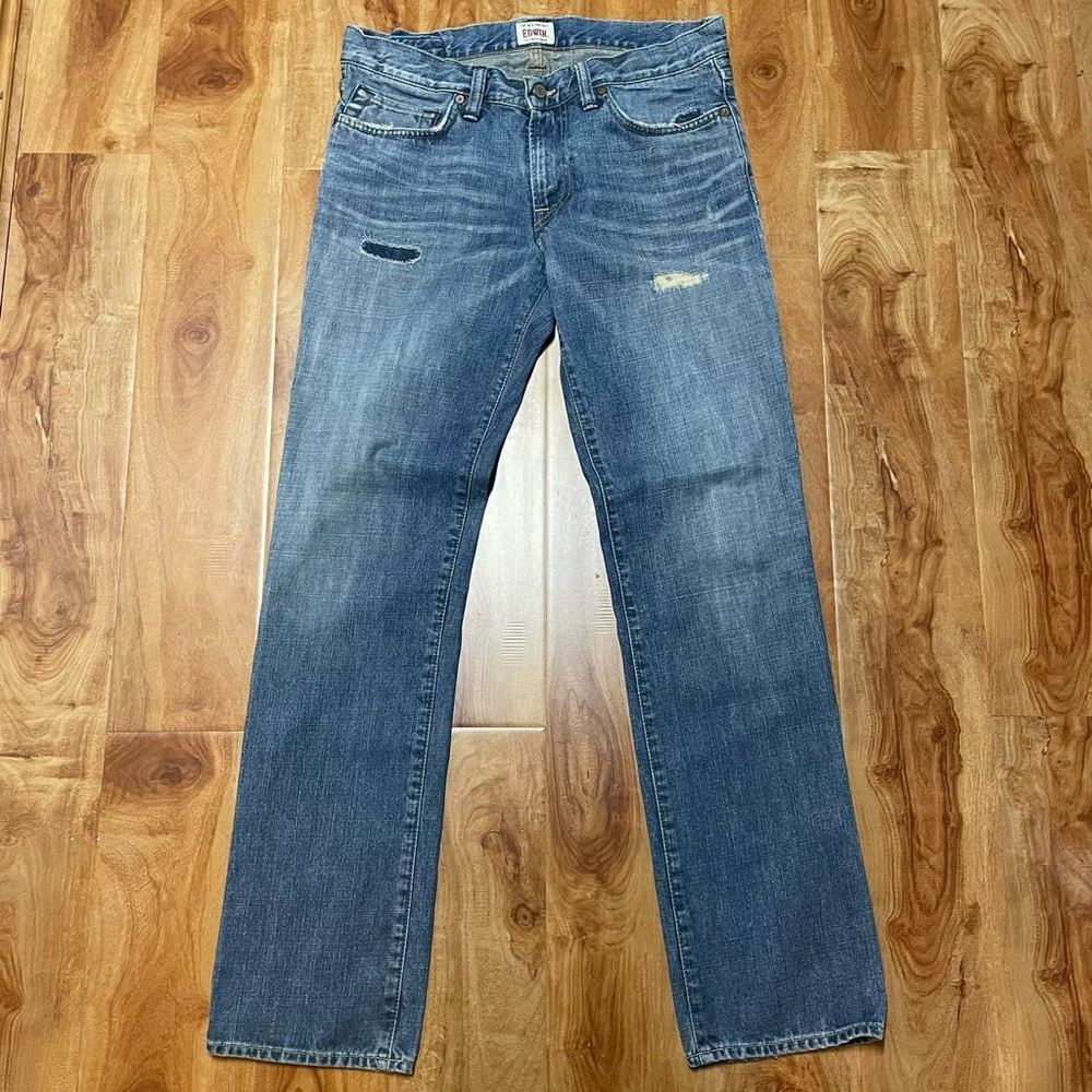 Edwin Japanese slim jeans with distressed style